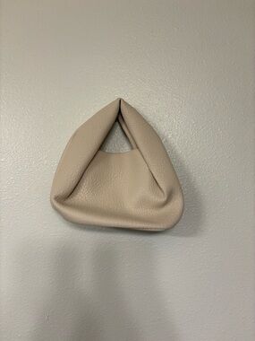 Showpo Beige Mini Triangle Handle Bag